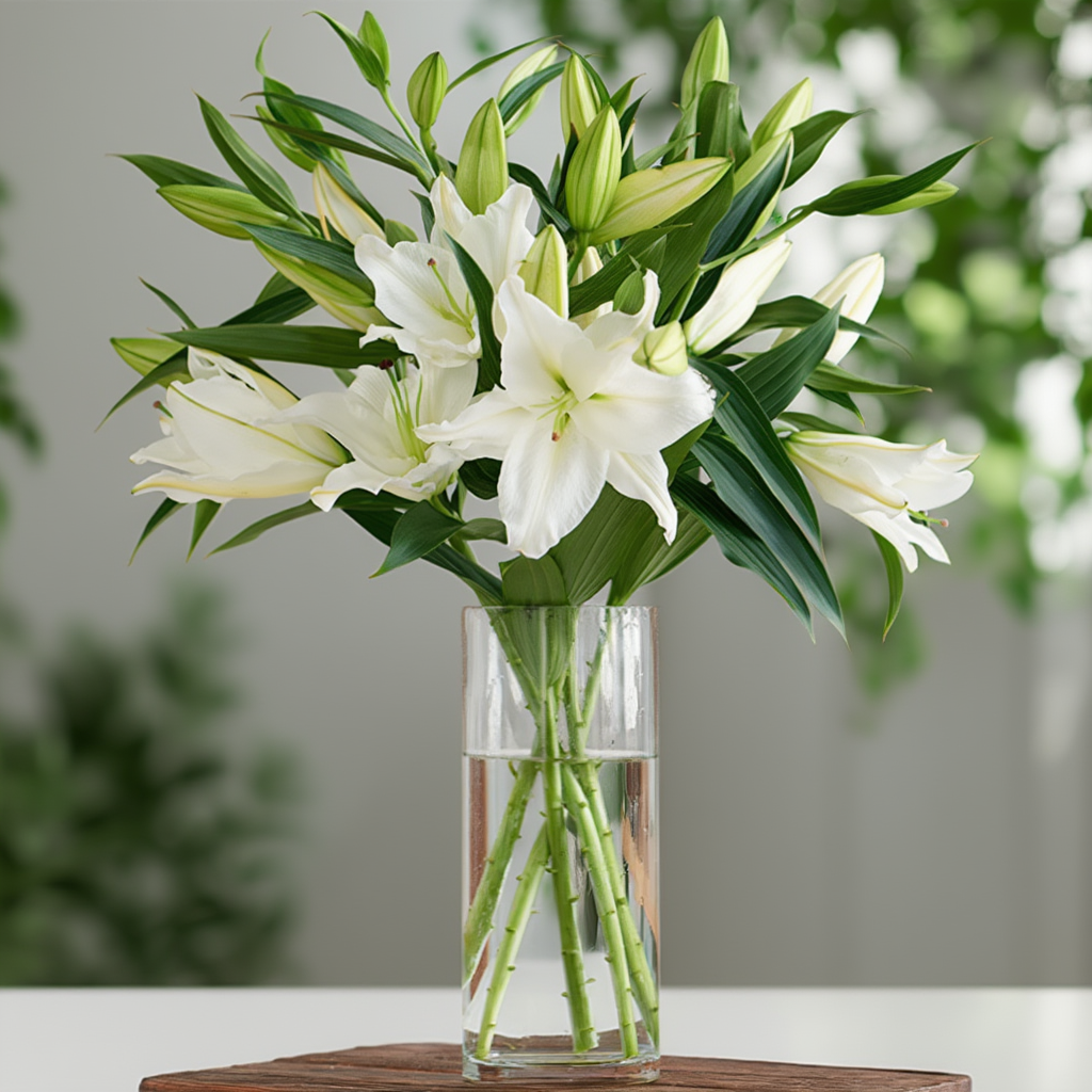 Glowing moon Glass vase