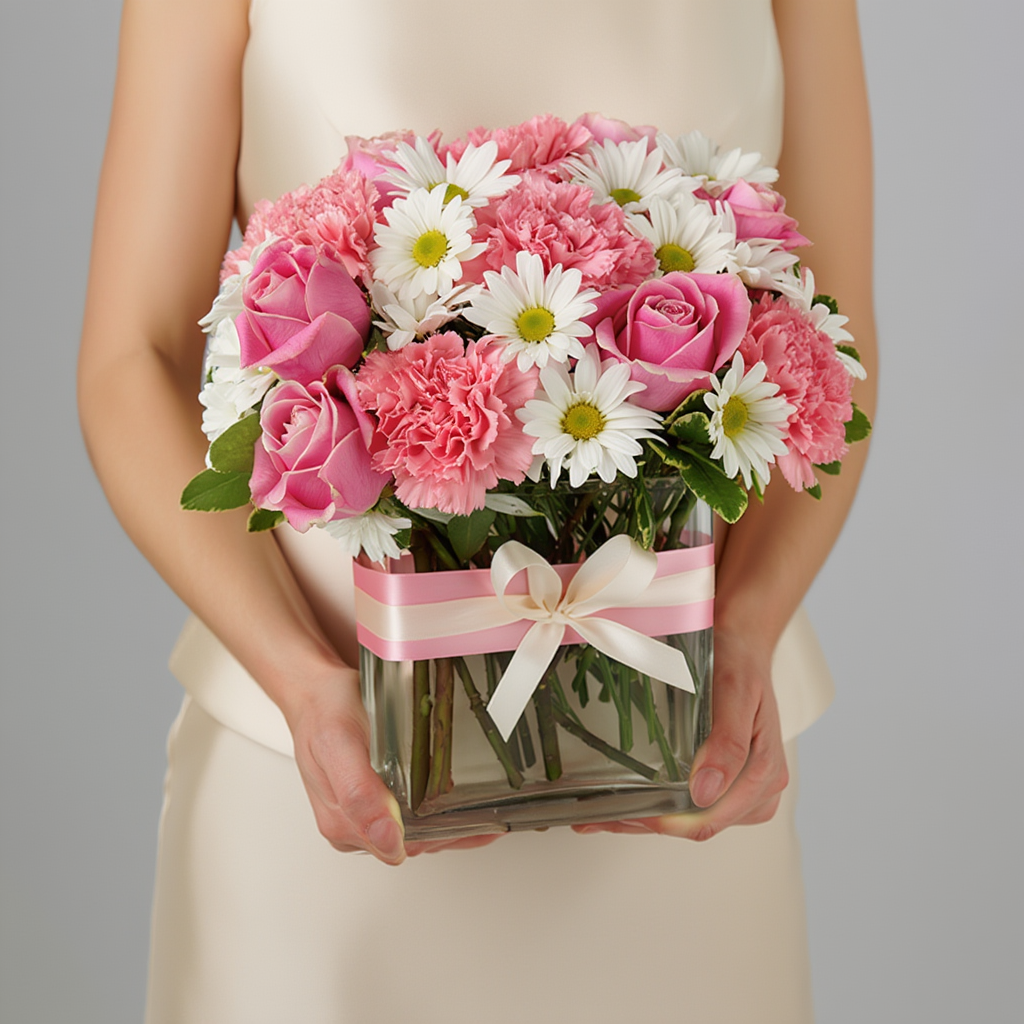 Jerzy pink Glass vase