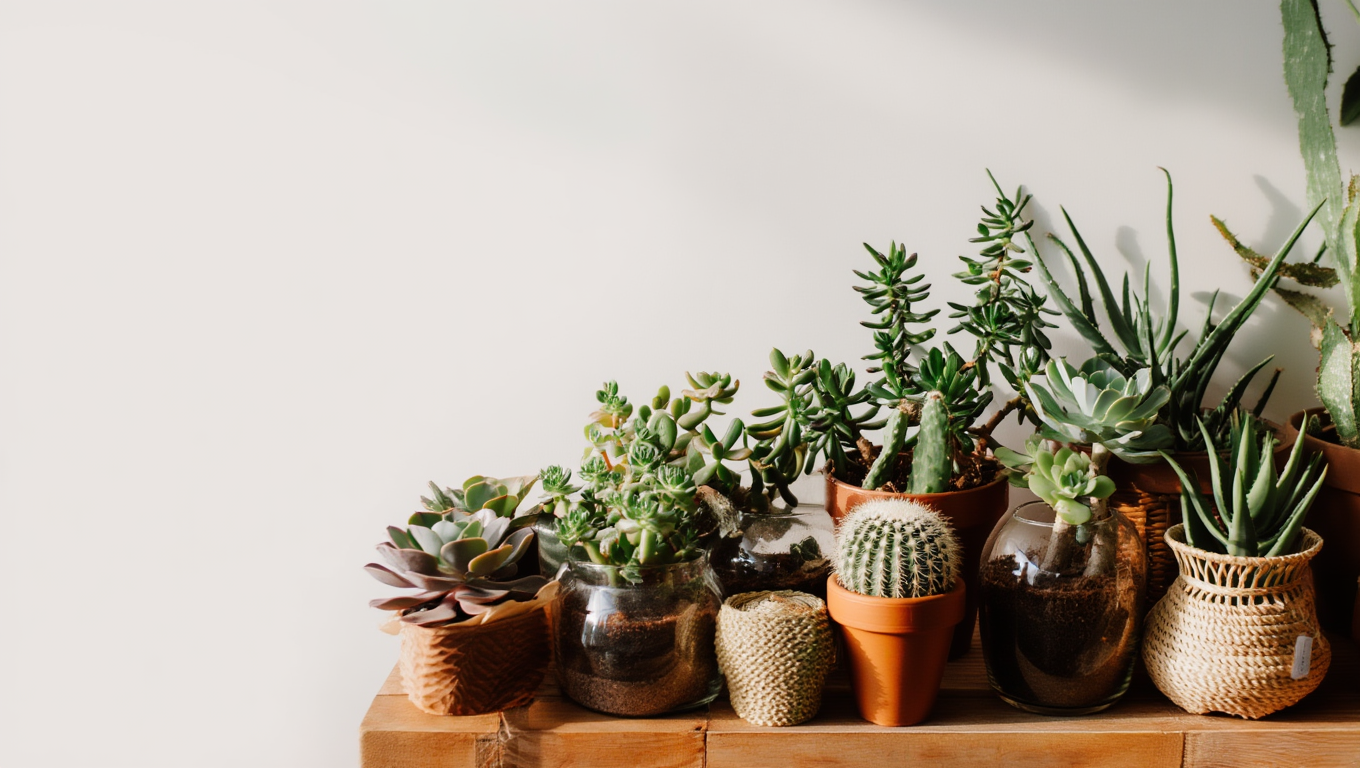 Succulent plant in decorative pot by Nura Flowers