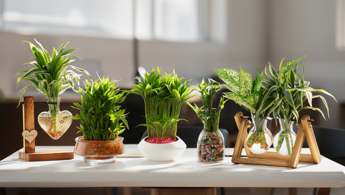 Hydroponic indoor plant in glass vase Dubai delivery