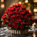 30 Red Roses basket