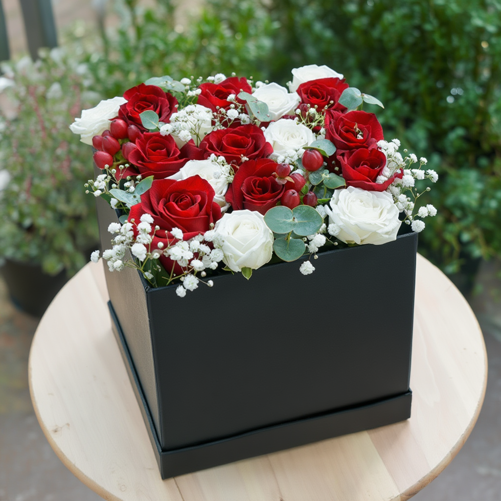 Red White Blooming box