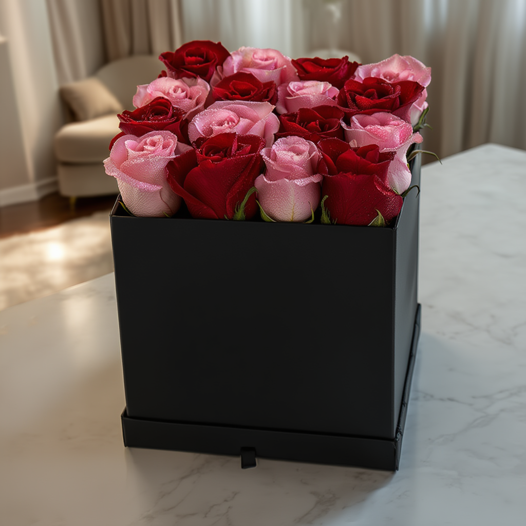 Pink Red blooming box