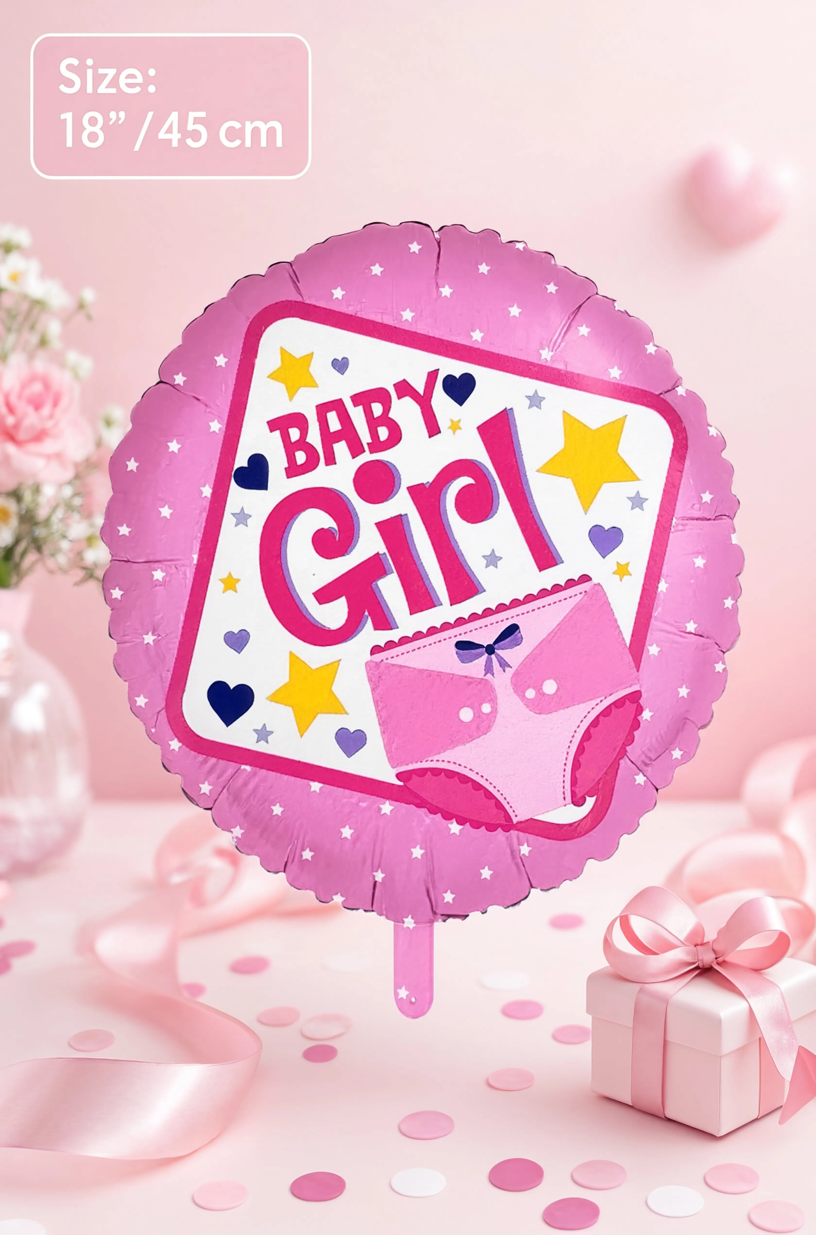 Baby Girl Foil Balloon 45cm