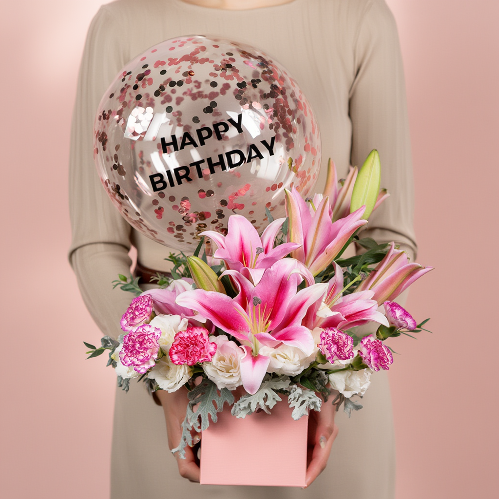 Flower and Balloon Box