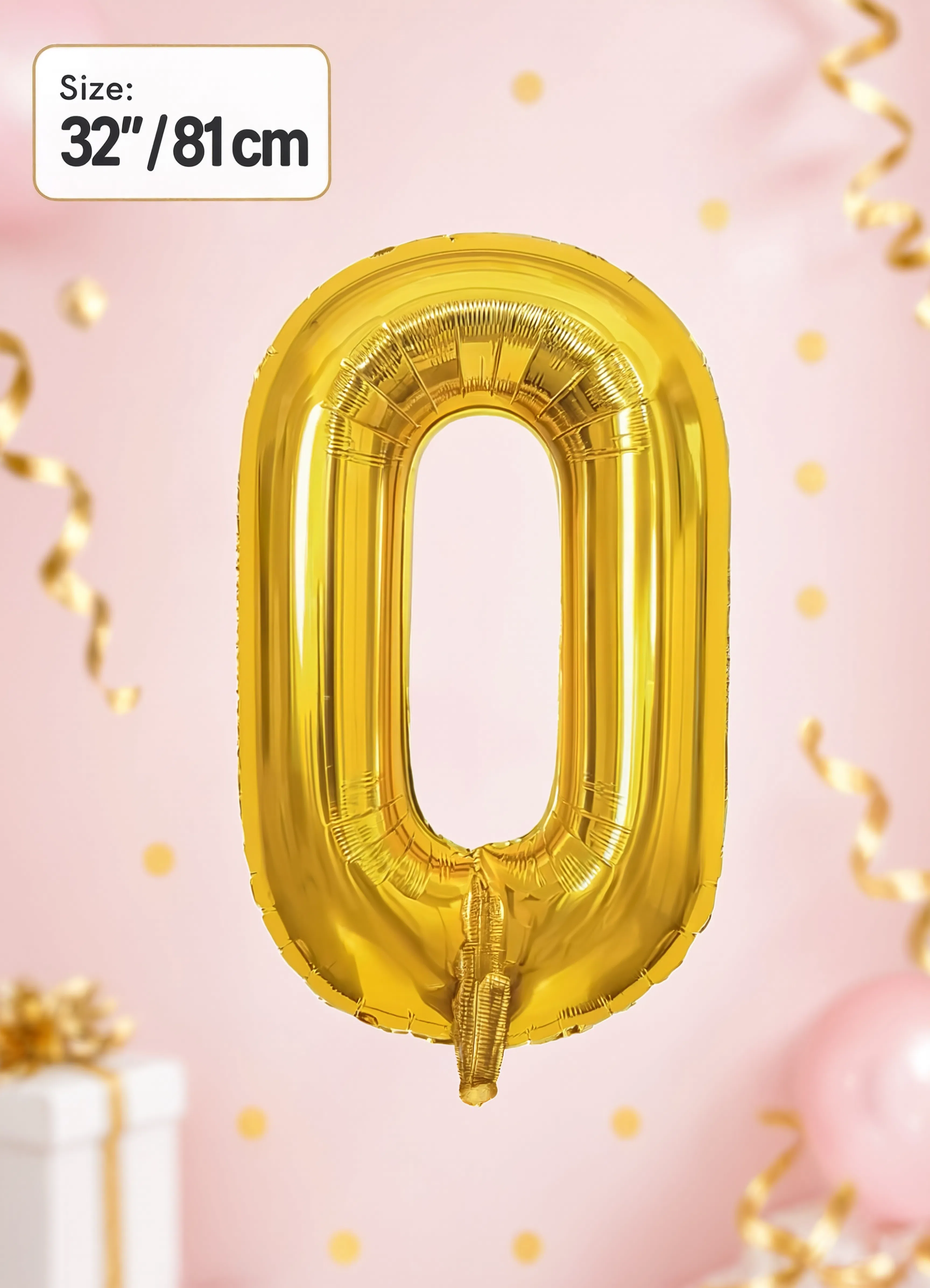 32 Inch Number 0 Foil Balloon