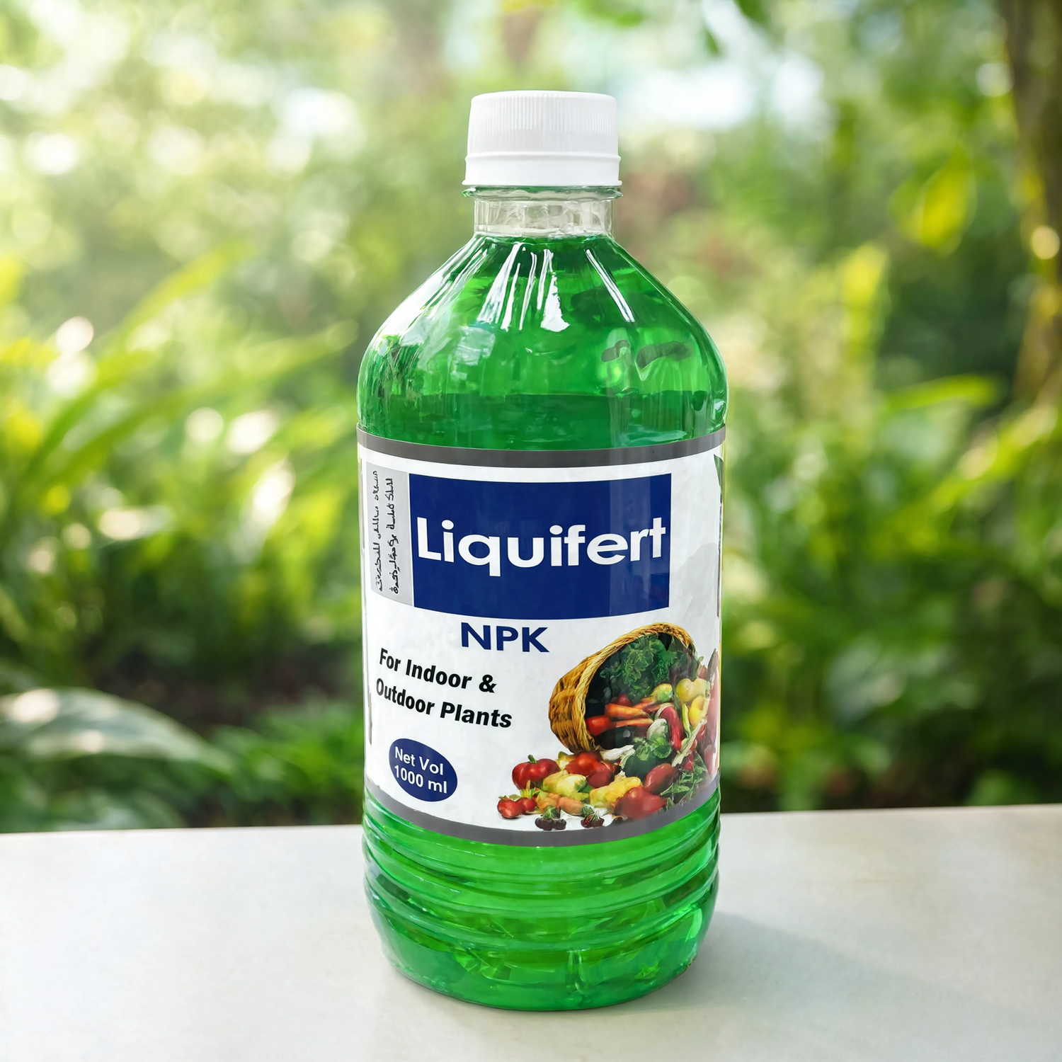 Liquifert NPK Liquid Fertilizer 1000ml for indoor plants, outdoor plants, flowers, vegetables, herbs, and fruit trees.