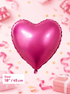 18-inch metallic magenta heart-shaped foil balloon for birthdays, weddings, anniversaries, Valentine&