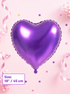 18-inch purple heart-shaped foil balloon for birthdays, weddings, anniversaries, Valentine&