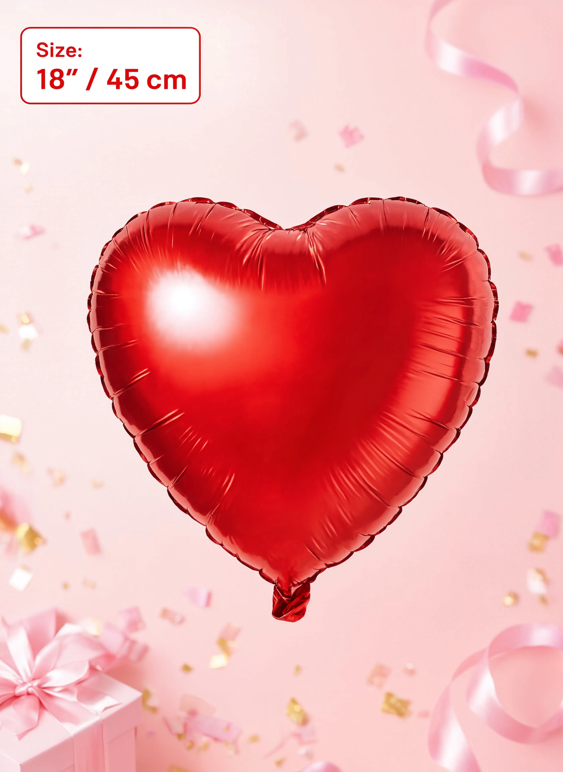 18-inch red heart-shaped foil balloon for Valentine&