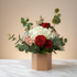 Elegant red rose arrangement with eucalyptus Dubai