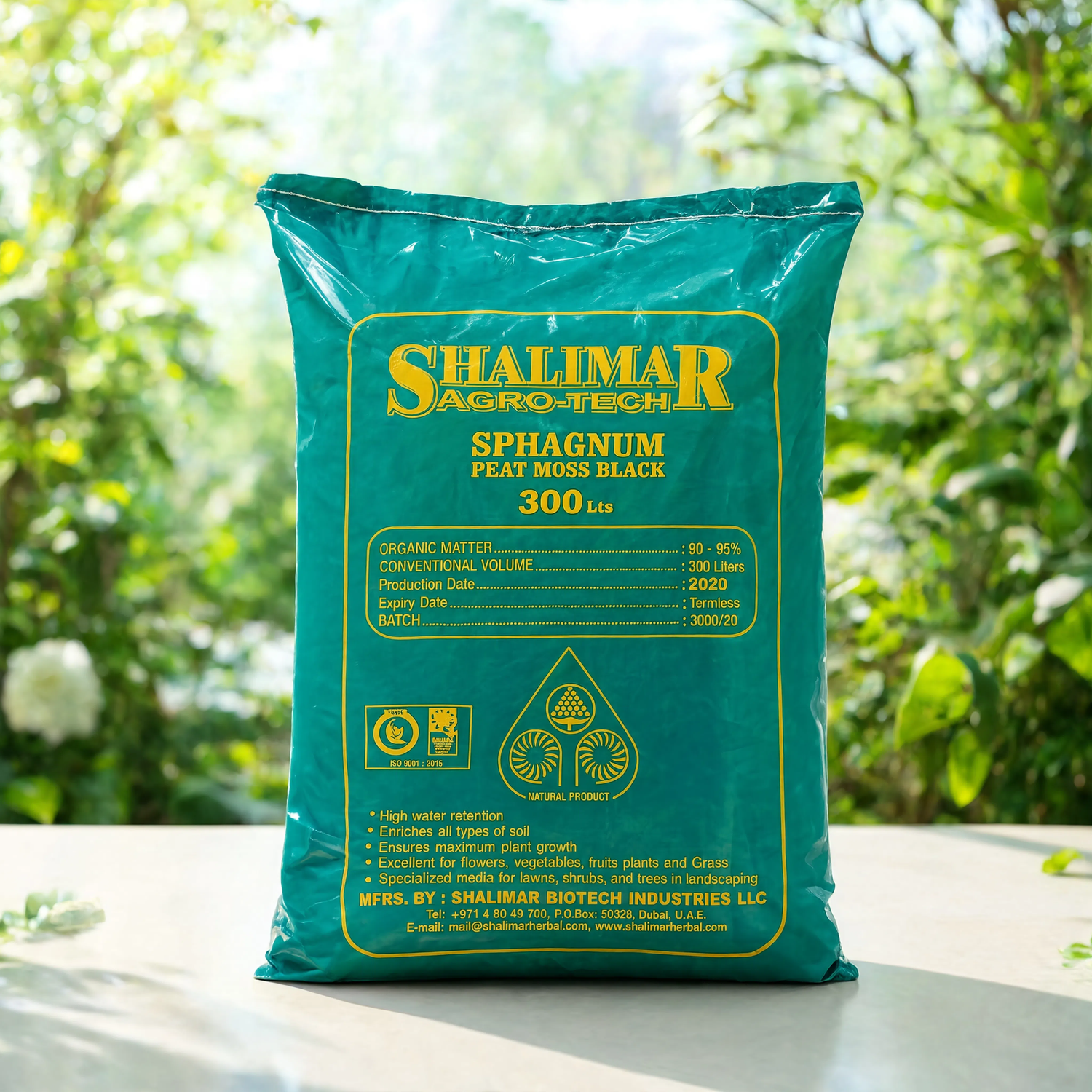 Shalimar Sphagnum Peat Moss Black 300L premium organic growing medium for indoor plants, flowers, vegetables, lawns, shrubs, and landscaping.