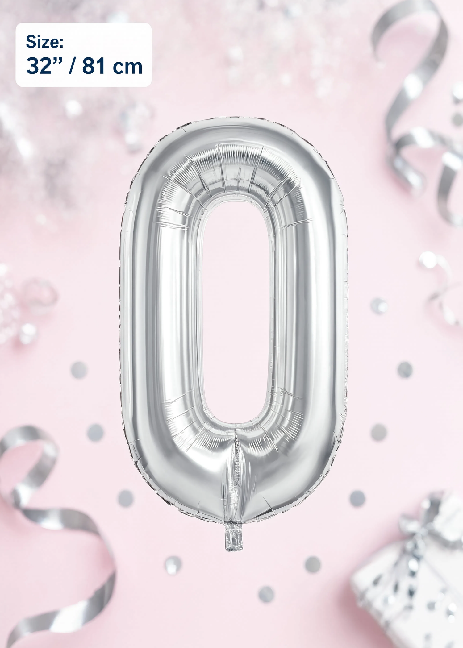32 Inch Number 0 Foil Balloon