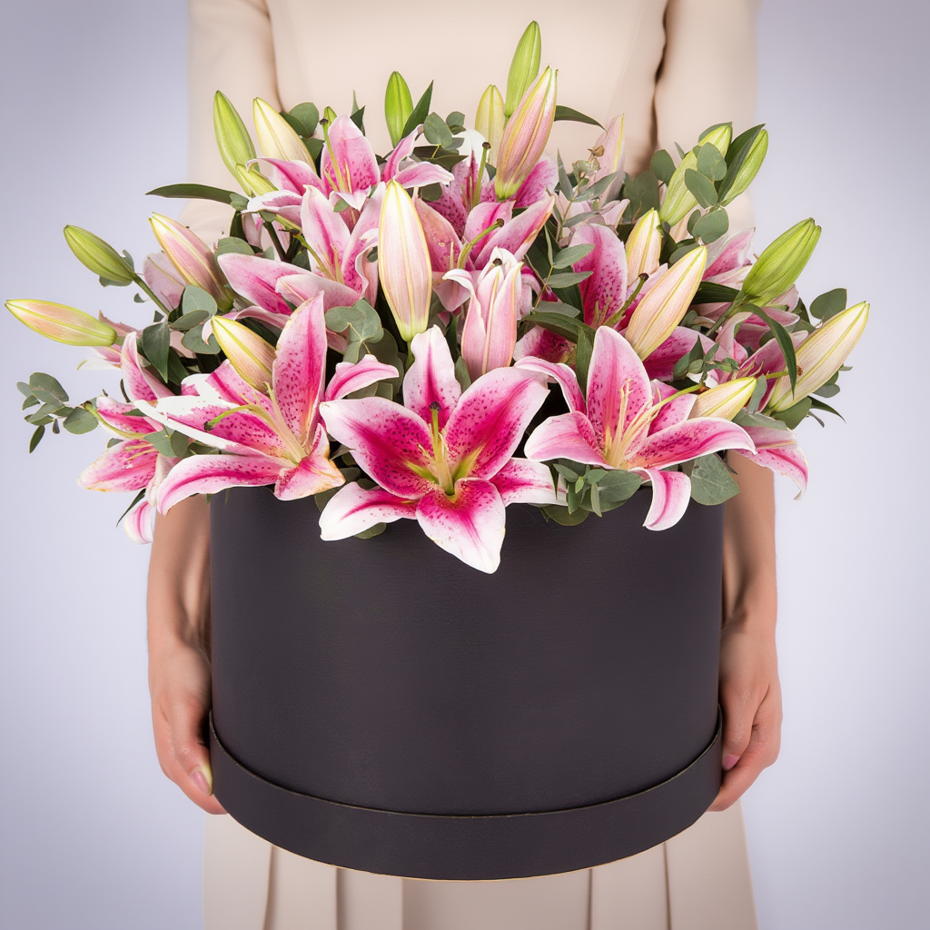 Pink Lilly - Flower Box