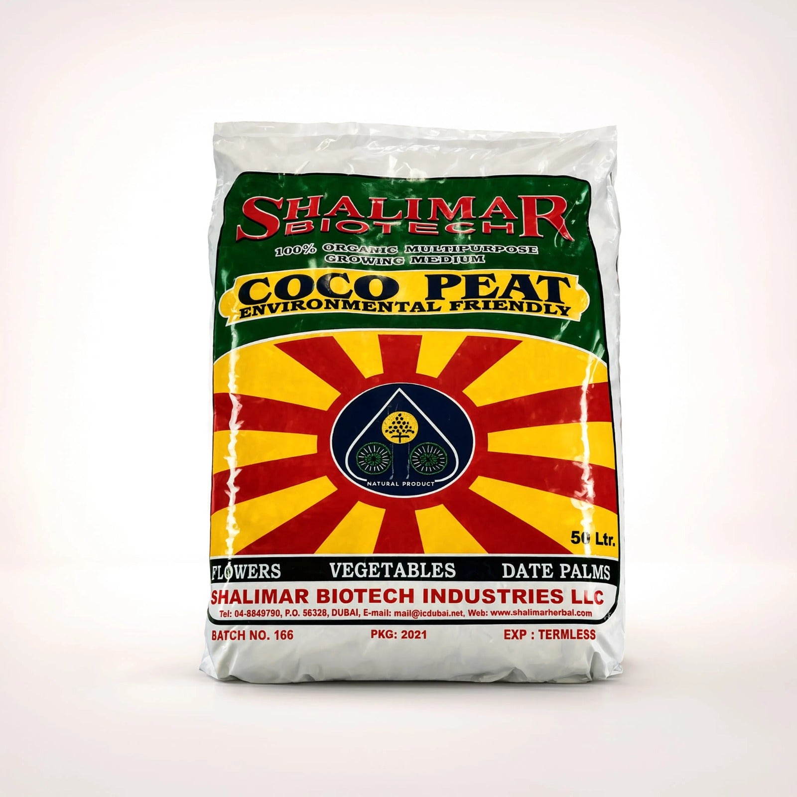 Shalimar Biotech Coco Peat 50 litre organic growing medium bag – Nura Flowers Dubai
