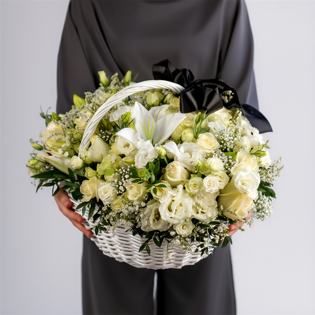Sterling basket flowers