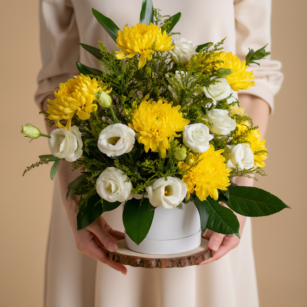 Yellow deco Flower box