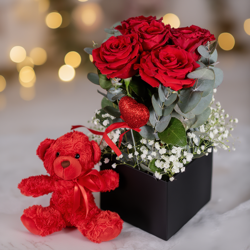 Love's Blossom Red Rose Ensemble