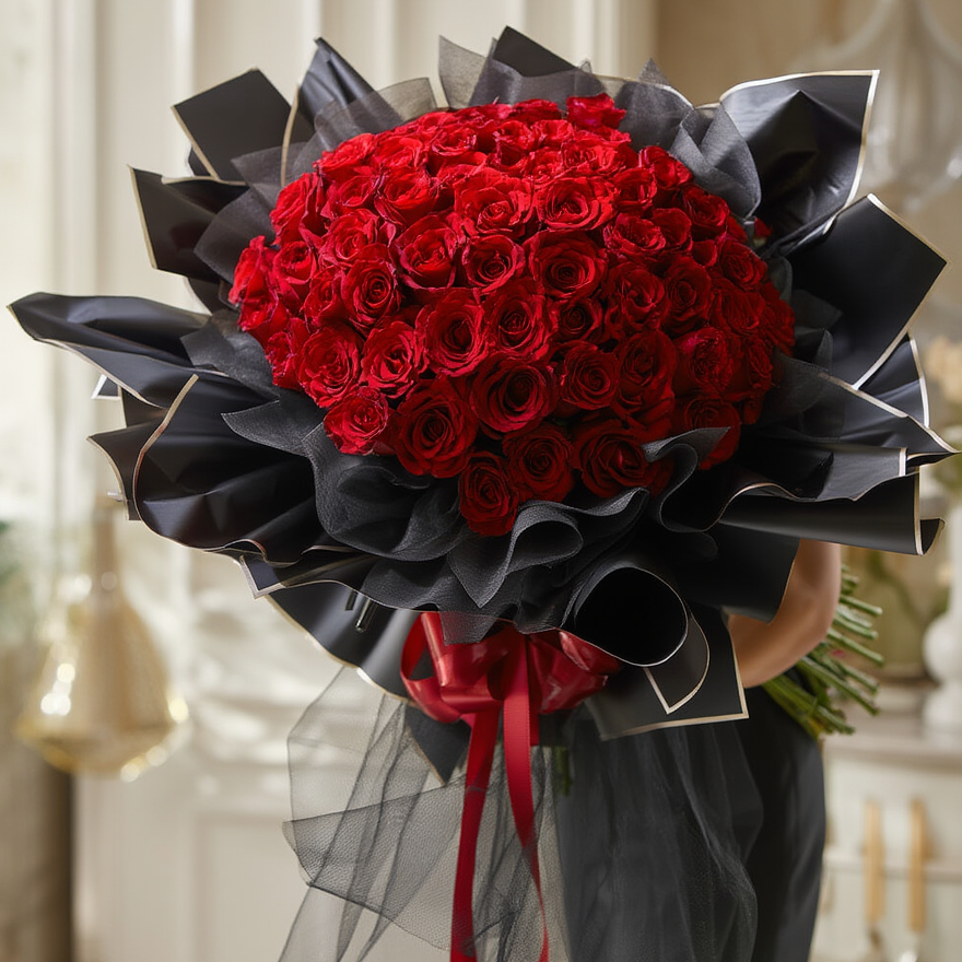 50 Romantic Red roses