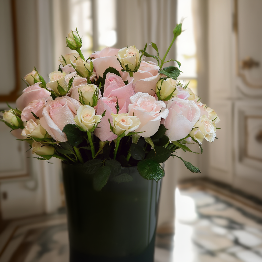 Pastel touch in glass